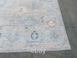 9.4x11.9 ft Original Oushak Area 9x12 Hand Knotted Muted Over Dyed Afghan Carpet