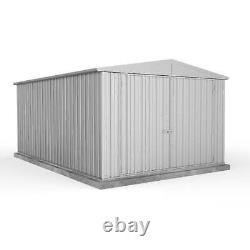 ABSCO METAL GARAGE WORKSHOP SHED APEX SNAP ZINC SILVER STORE 15ft 10ft 5m x 3m