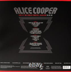 Alice Cooper Live At The Apollo Theatre, Glasgow 19.02.82 Double LP Limited NEW