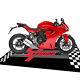 Anti Slip Racing Motorcycle Carpet Display For Ducati Moto Gp Bike Parking Rug