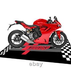 Anti Slip Racing Motorcycle Carpet Display For Ducati Moto GP Bike Parking Rug