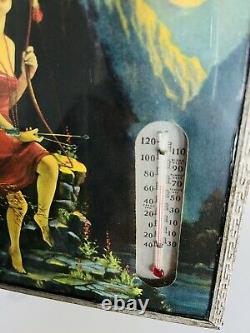 Antique Hightower Garage Auto Store Advertising Thermometer Native Indian