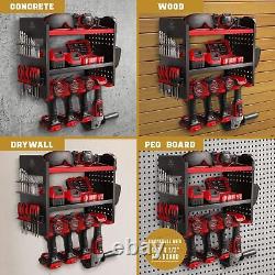 BUILTSTRONG Power Tool Organizer Wall Mount 3-Tier Heavy-Duty Metal Hand To