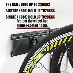 Bike Rack Storage Wall Mount for Garage Adjustable Hook Heavy Store 4 bicycles