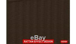 Borneo Rattan Effect Brown Storage Box 416L Outdoor Patio Garage Store XL
