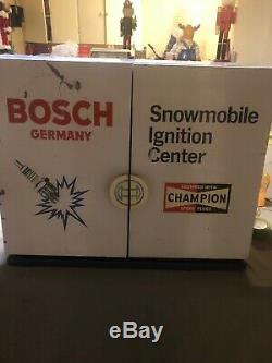 Bosch Dealer's Snowmobile Ignition Parts Cabinet Garage Store Display Man Cave