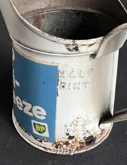 Bp Anti Freeze Polar Vintage Tin Half Pint Oil Pourer Jug Can Garage Advertising