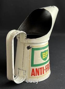 Bp Anti Frost Anti Freeze Vintage Pint Oil Pourer Jug Garage Advertising Tin Can