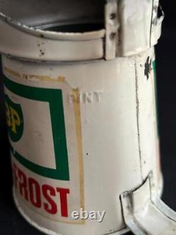 Bp Anti Frost Anti Freeze Vintage Pint Oil Pourer Jug Garage Advertising Tin Can