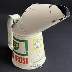 Bp Anti Frost Anti Freeze Vintage Pint Oil Pourer Jug Garage Advertising Tin Can