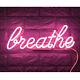 Breathe Glass Neon Light Sign Beer Bar Store Garage Party Pub Display 16x6