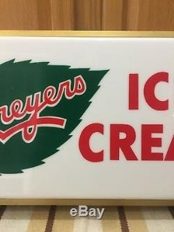 Breyers Ice Cream Sign Light Plastic Country Store Dairy Farm Garage Bar Pub