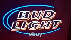 Bud Light plastic led neon sign. Great for man cave or garage or store front