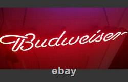 Budwiser plastic led neon sign. Great for man cave, garage or store front