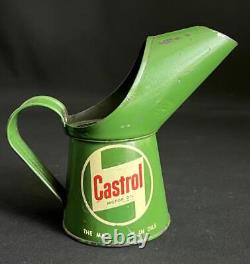 Castrol Half Pint Vintage Advertising Garage Petrol Oil Motor Can Pourer Jug