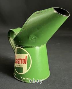 Castrol Half Pint Vintage Advertising Garage Petrol Oil Motor Can Pourer Jug