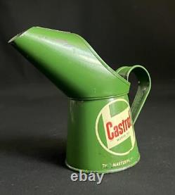 Castrol Half Pint Vintage Advertising Garage Petrol Oil Motor Can Pourer Jug