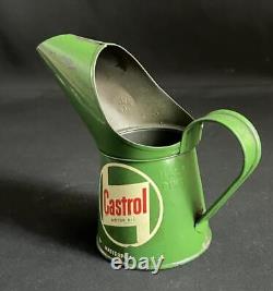 Castrol Half Pint Vintage Advertising Garage Petrol Oil Motor Can Pourer Jug