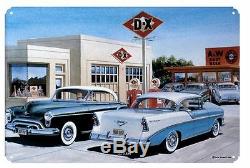 Chevy Olds DX Station Metal Sign 34 Cabin Man Cave Home Garage Store Shop Decor