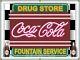Coca Cola Drug General Store Fountain Service Old Sign Remake Banner Mural Art