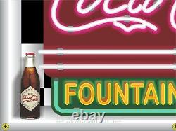 Coca Cola Drug General Store Fountain Service Old Sign Remake Banner Mural Art