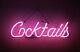 Cocktails Glass Neon Light Sign Beer Bar Store Garage Party Pub Display 21x6