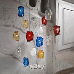 Colorful Glass LED Pendant Light Restaurant Clothing Store Salon Chandelier Lamp