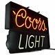 Coors Light Neon Sign Store Display Real Neon Beer Bar Pub Garage Sign