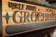 Custom Groceries General Store Sign / Rustic Carved Wooden Farmhouse Style Décor