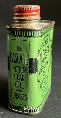 Cws Cascade Motor Lubricating Oil Vintage Garage Advertising Display Tin Can