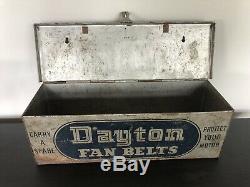 Dayton Fan Belts Advertising Metal Box Garage Store Display 1930s 1940s