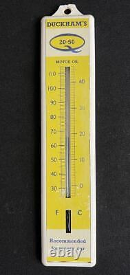 Duckhams 20 50 Motor Oil Vintage Advertising Thermometer Garage Shop Temperature