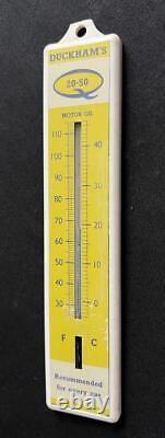 Duckhams 20 50 Motor Oil Vintage Advertising Thermometer Garage Shop Temperature