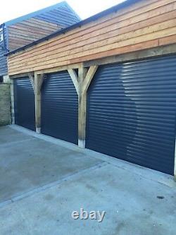 Electric roller Garage Door Insulated Composite Bifold Solid Oak Building Store