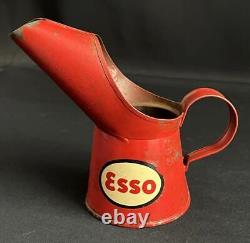 Esso Half Pint Vintage Oil Pourer Jug Tin Can Garage Forecourt Petrol Display