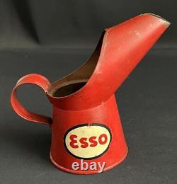 Esso Half Pint Vintage Oil Pourer Jug Tin Can Garage Forecourt Petrol Display