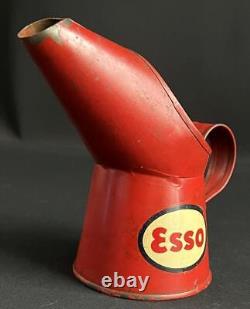 Esso Half Pint Vintage Oil Pourer Jug Tin Can Garage Forecourt Petrol Display