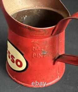 Esso Half Pint Vintage Oil Pourer Jug Tin Can Garage Forecourt Petrol Display