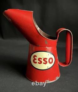 Esso Pint Oil Can Jug Pourer Vintage Garage Petrol Advertising Measure Display