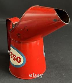 Esso Pint Vintage Oil Pourer Jug Tin Can Garage Forecourt Petrol Display Measure