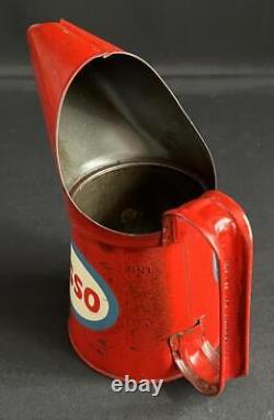 Esso Pint Vintage Oil Pourer Jug Tin Can Garage Forecourt Petrol Display Measure