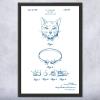 Framed Cat Collar Wall Art Print Cat Lover Trainer Gifts Pet Store Art