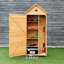 Garden Shed Wooden Storage Cabinet Outdoor Garage Tools House Shelves Store