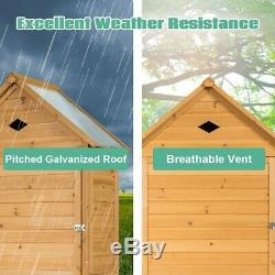 Garden Shed Wooden Storage Cabinet Outdoor Garage Tools House Shelves Store