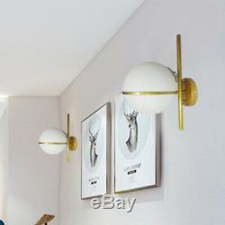 Gold Glass LED Light Toilet Garage Vestibule Stairwell Furniture Store Wall Lamp