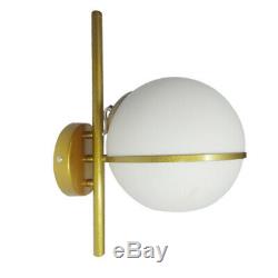 Gold Glass LED Light Toilet Garage Vestibule Stairwell Furniture Store Wall Lamp