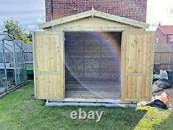 Heavy duty redwood timber wooden garage workshop shed building tool store t&g