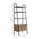 Industrial Metal Frame Wooden Bookcase Storage Cabinet Display Rack With3 Shelves