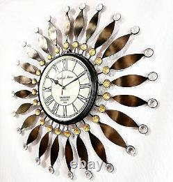Iron Wall Clock Antique Style malik enterprises Store Art Unique 20 inch for Hom