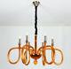 Led European Brown Glass Chandelier Clothing Store Banquet Hall Ceiling Lamp